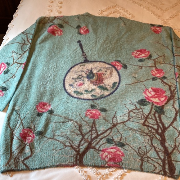 Green printed oversized sweater XL - Picture 2 of 8